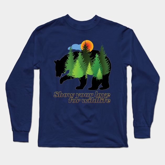 Show your love for wildlife Long Sleeve T-Shirt by TeeText